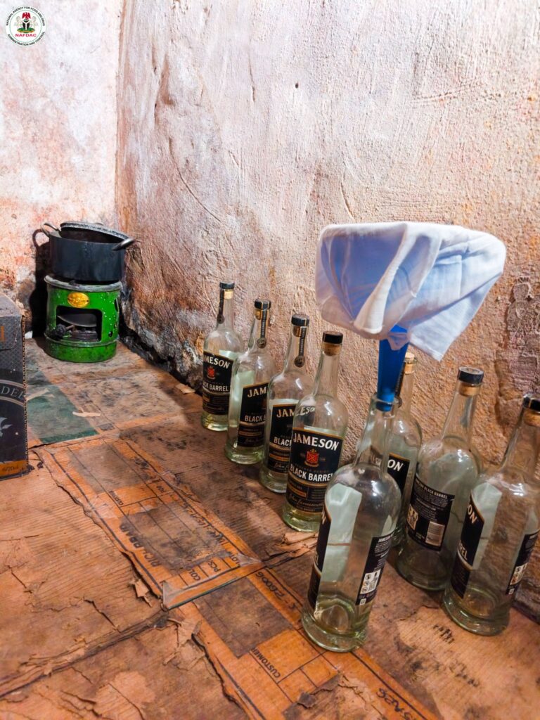 NAFDAC Uncovers Counterfeit Alcohol Operation at Lagos Trade Fair Complex, Seizes ₦2bn Products